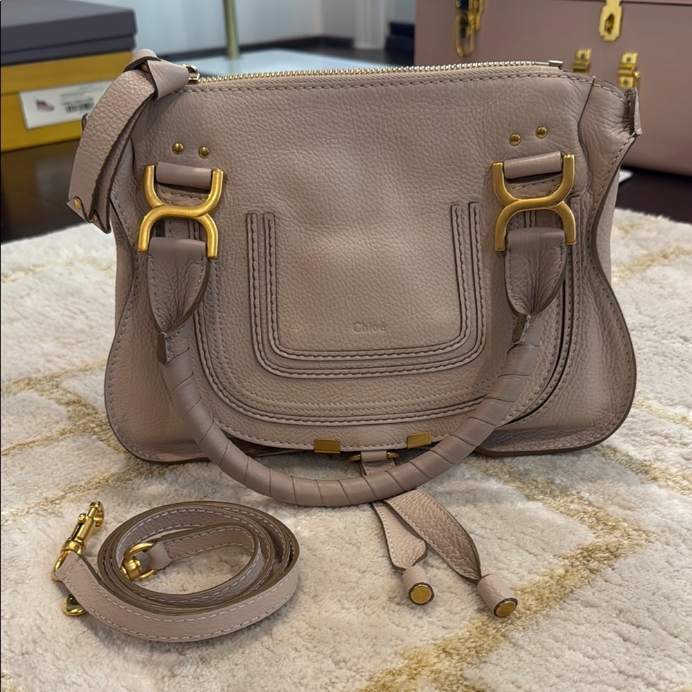 Chloe Beige Leather Handbag